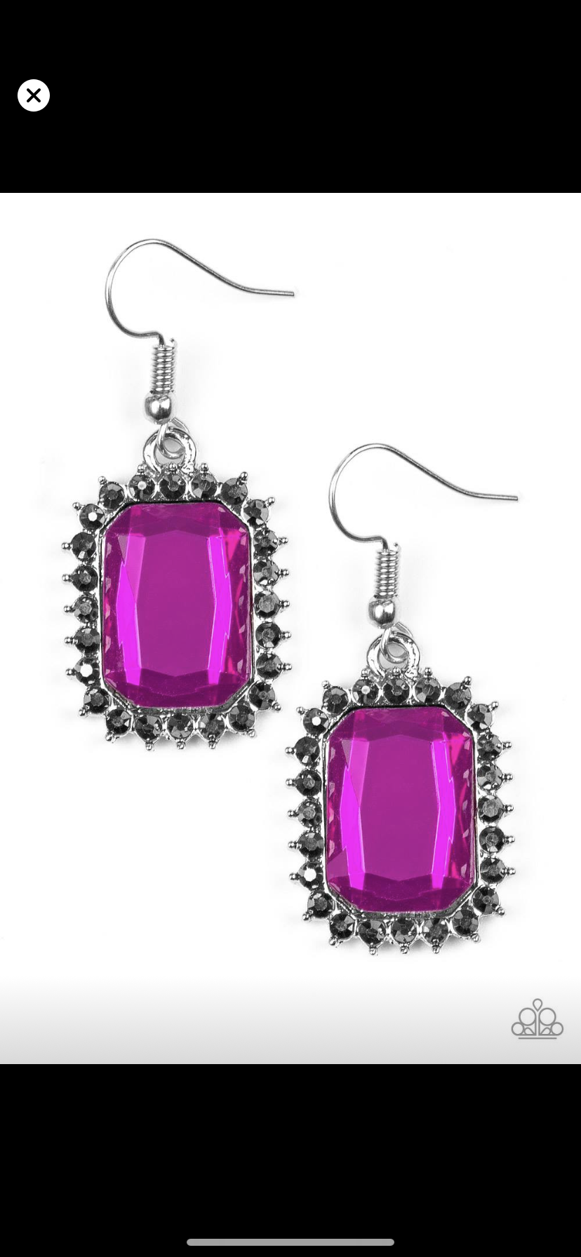 Earrings color fushia pink