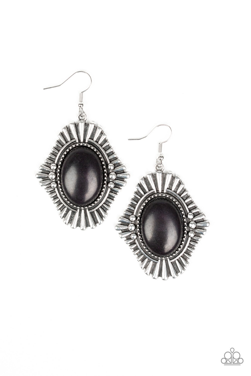 Easy As PIONEER - Black earrings
