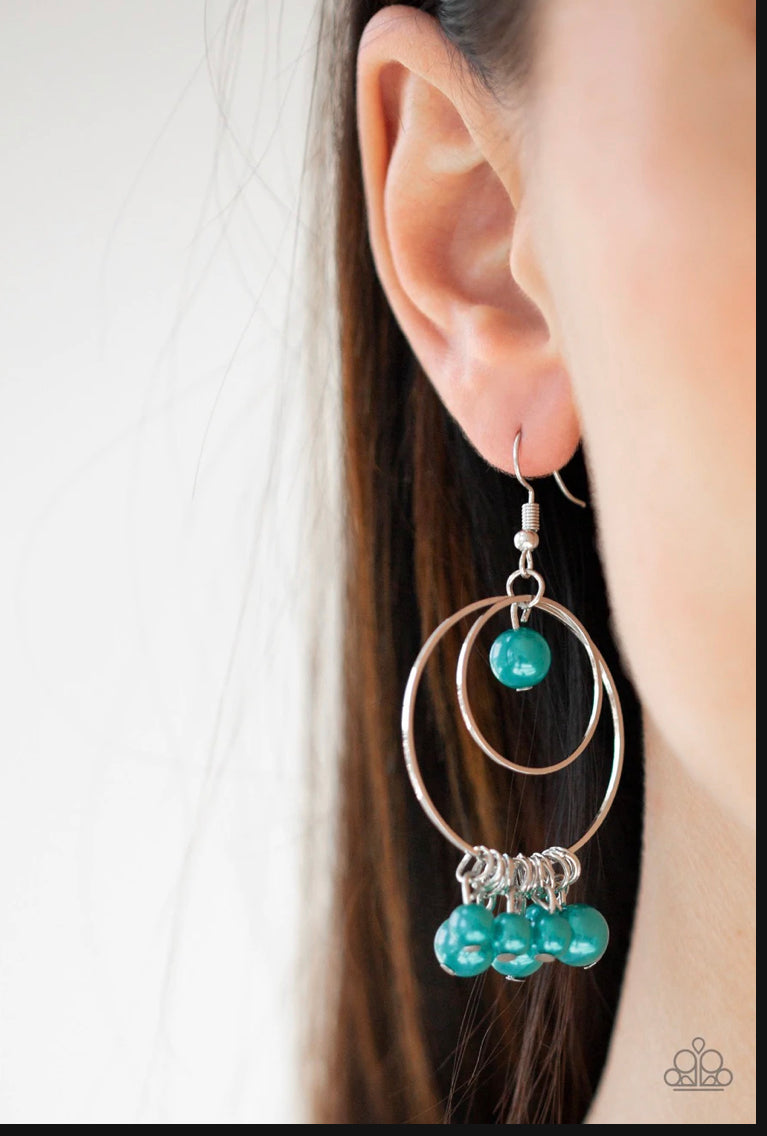 New York attraction Blue Earrings