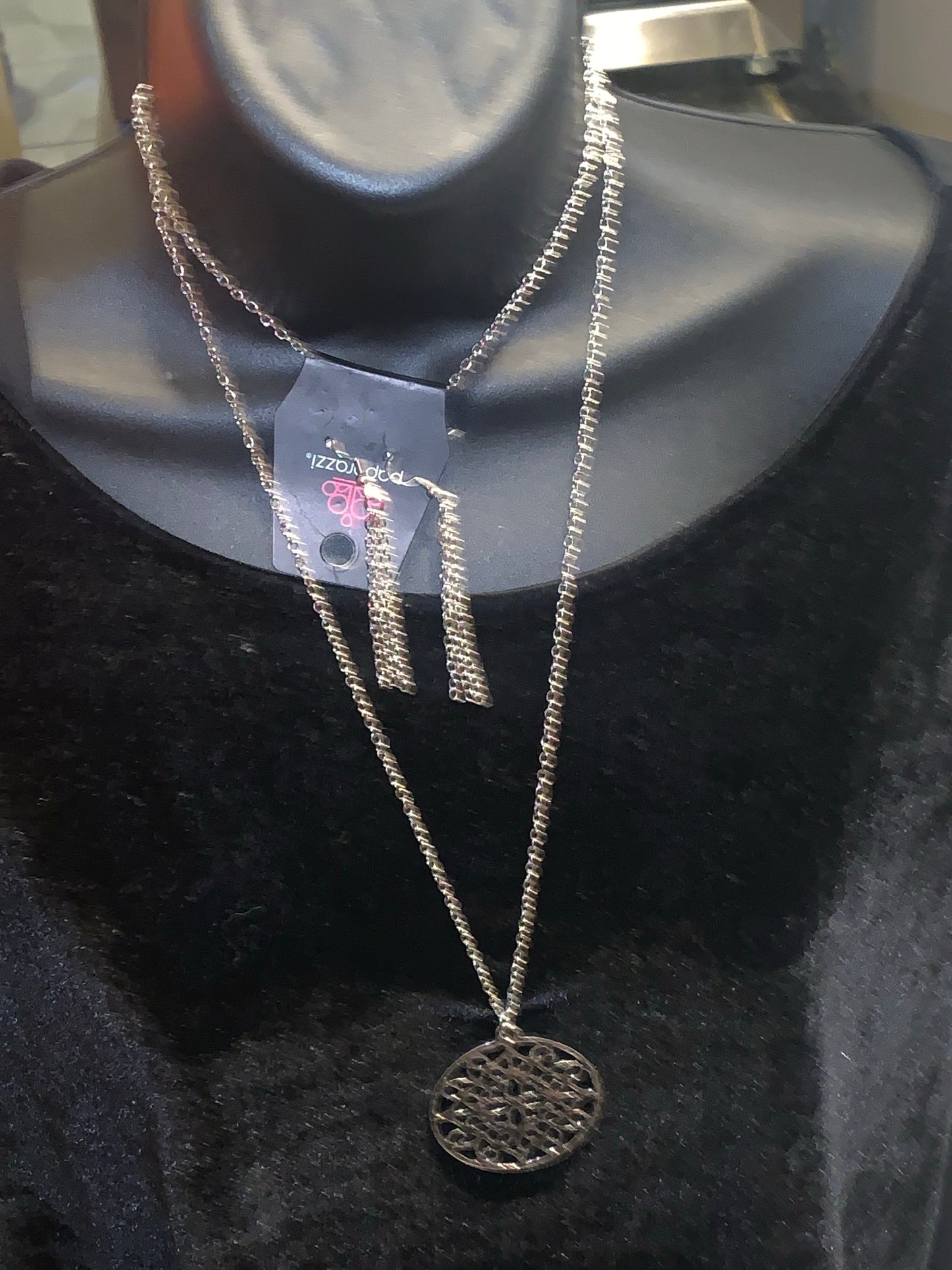 Mandala Melody silver necklace