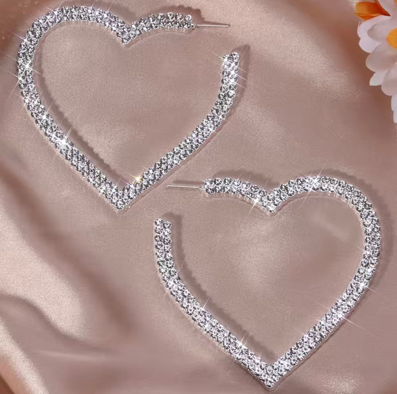 Heart shape Big Hoop Earrings