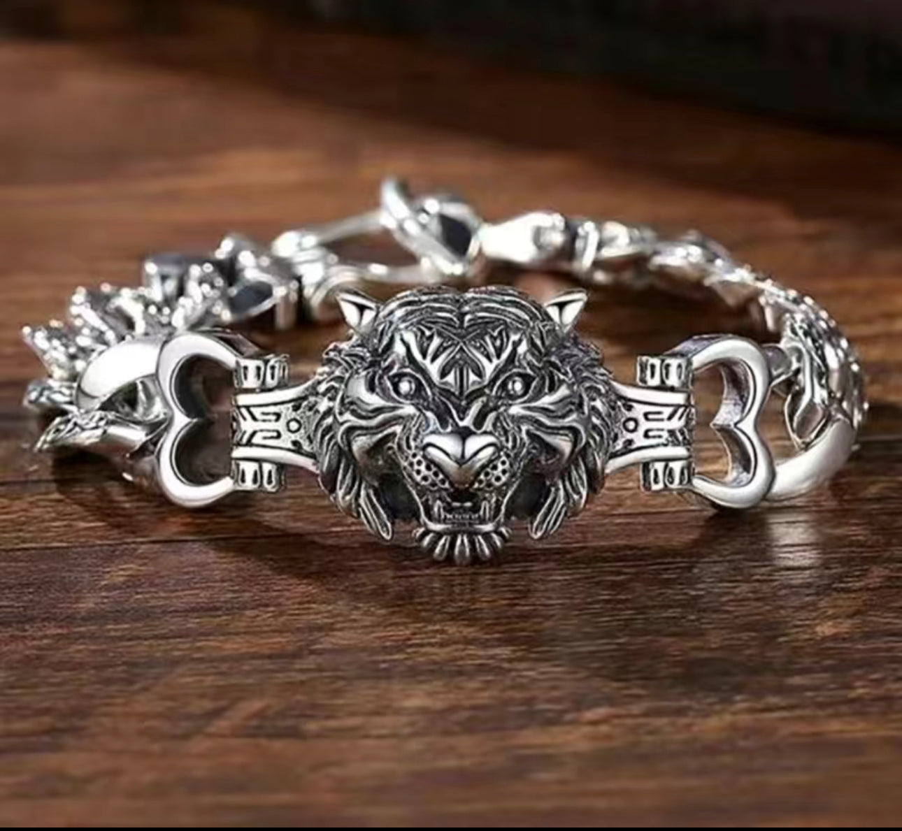 Tiger head Mens Bracelet