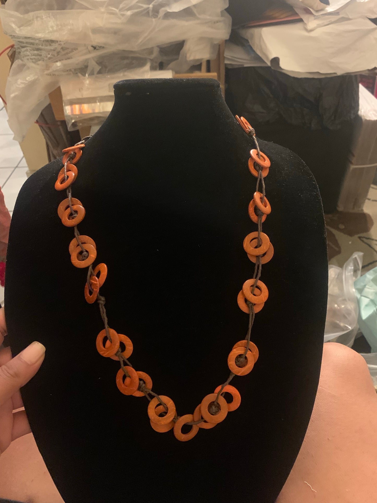 Waikiki winds orange necklace