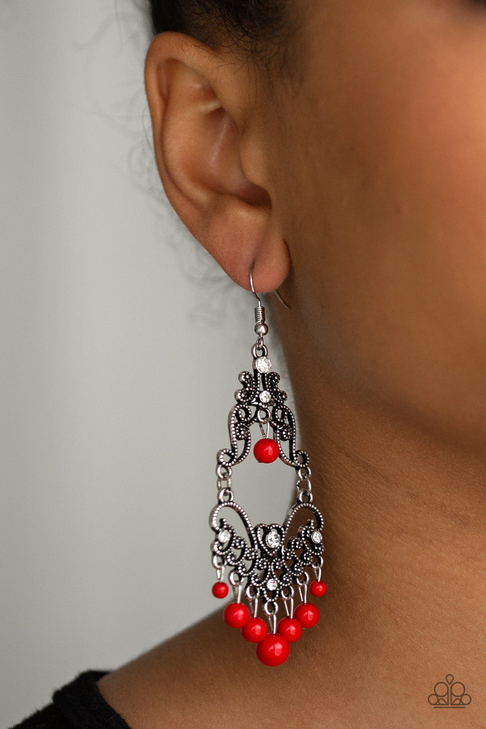 Colorfully Cabaret - Red earrings