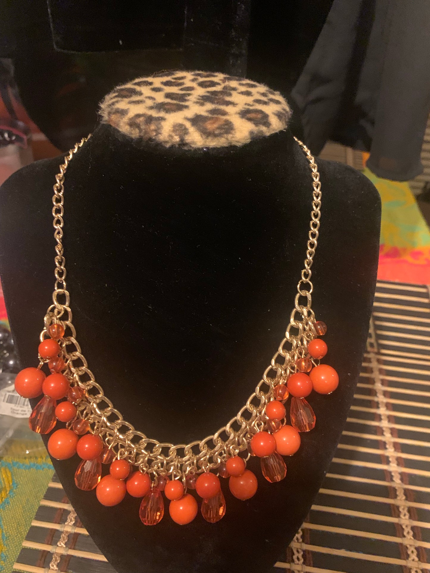 Tour de Trendsetter orange necklace