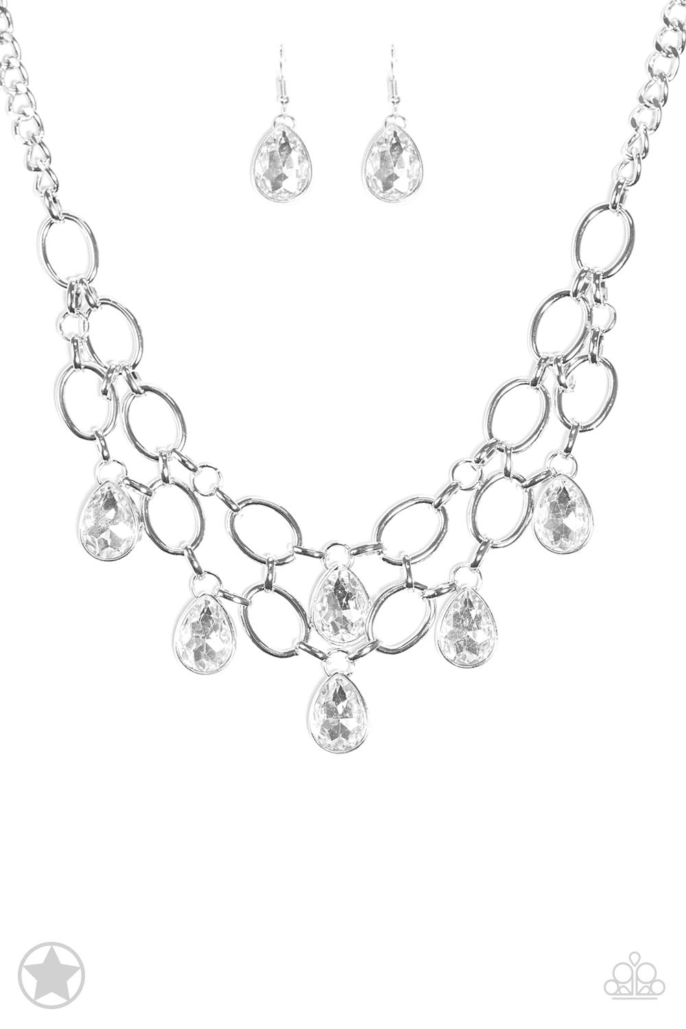 Blockbuster necklace-Show-Stopping Shimmer - White