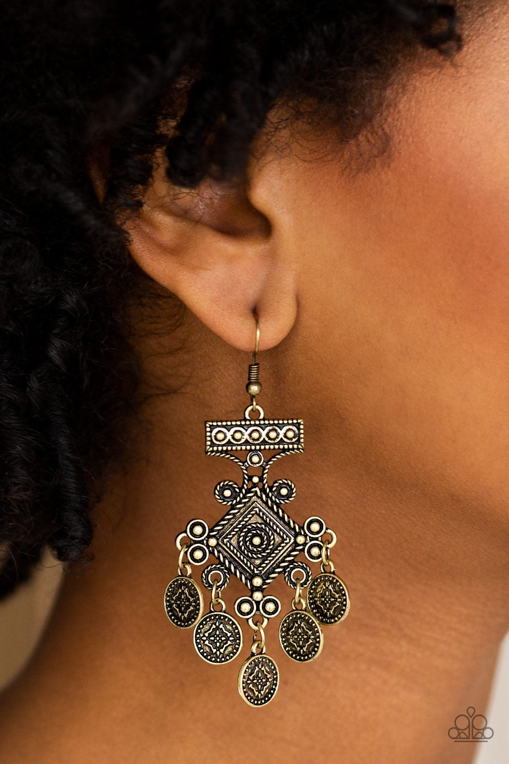 Unexplored Lands - Brass earrings