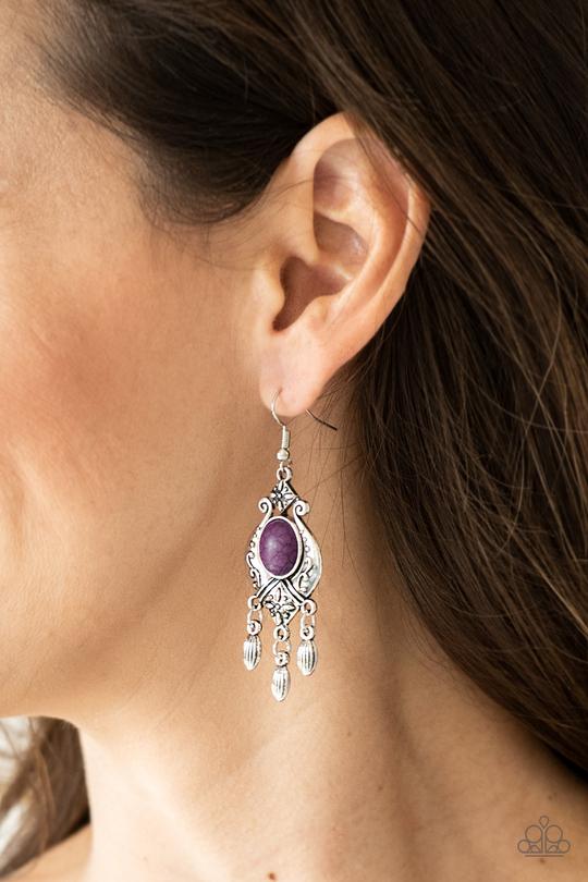 ENCHANTINGLY ENVIRONMENTALIST - PURPLE EARRINGS