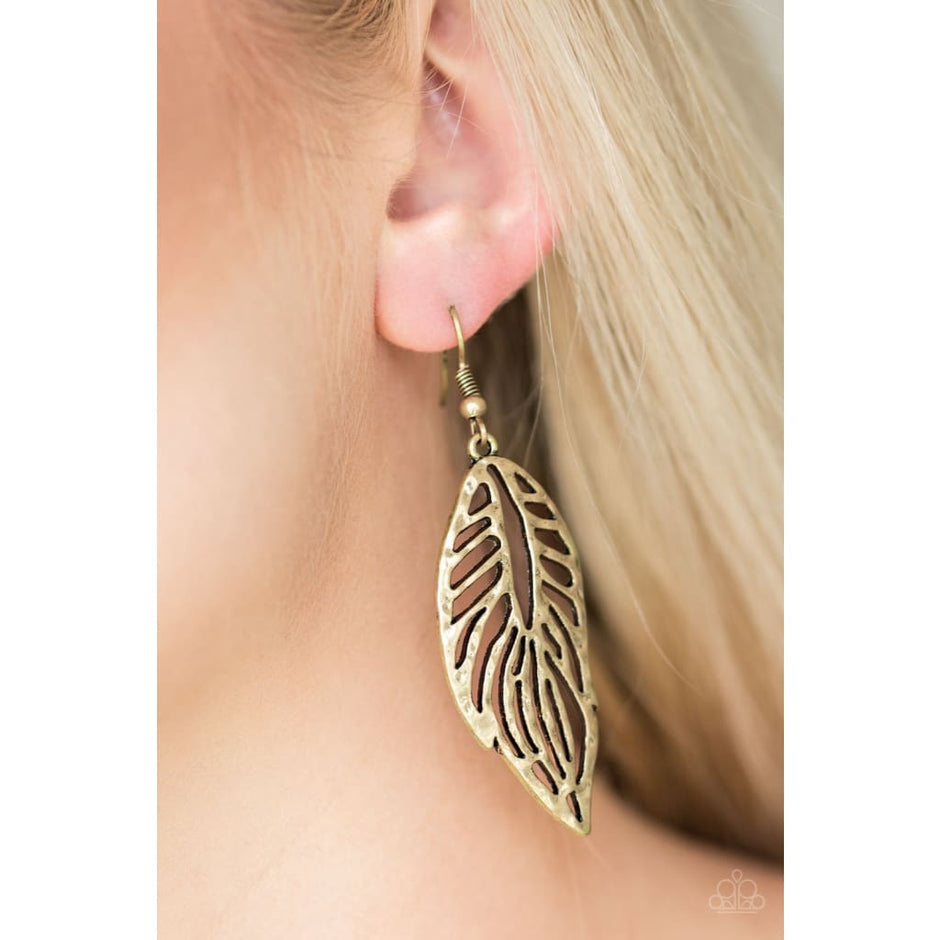 Come Home To Roost - Brass Earrings