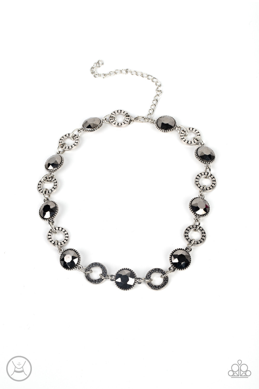 Rhinestone Rollout silver choker