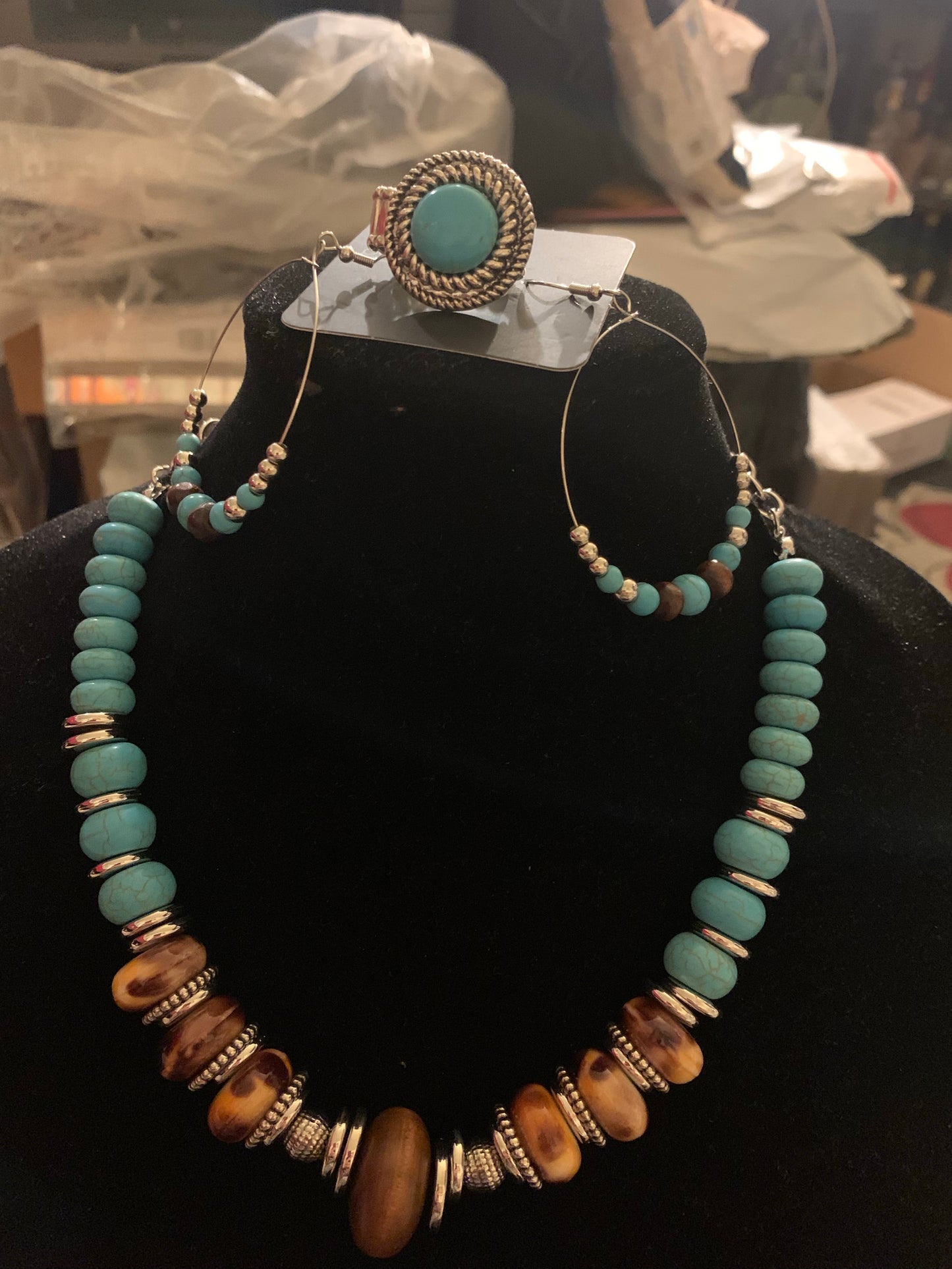 3pc set with turquoise stones