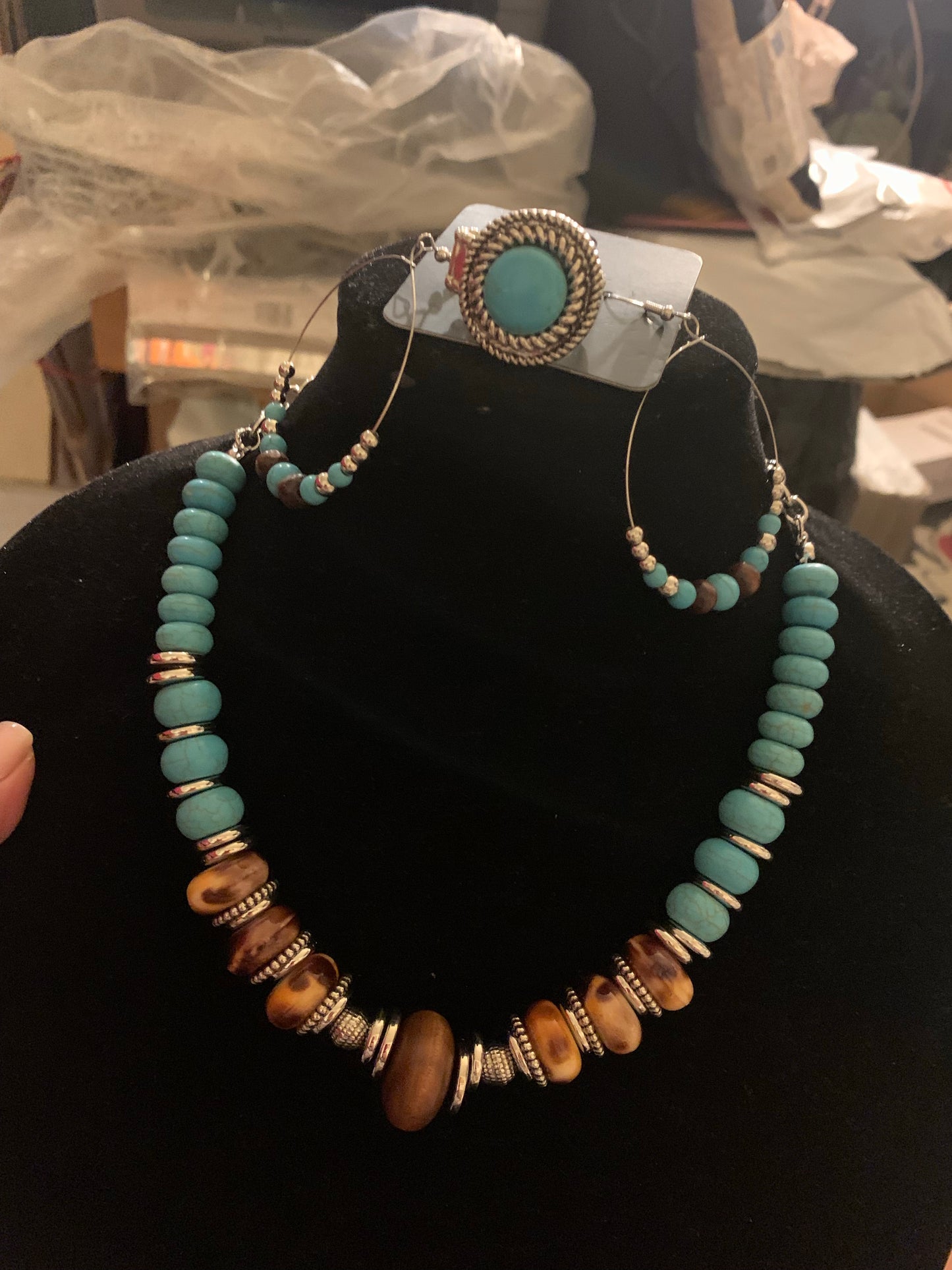 3pc set with turquoise stones