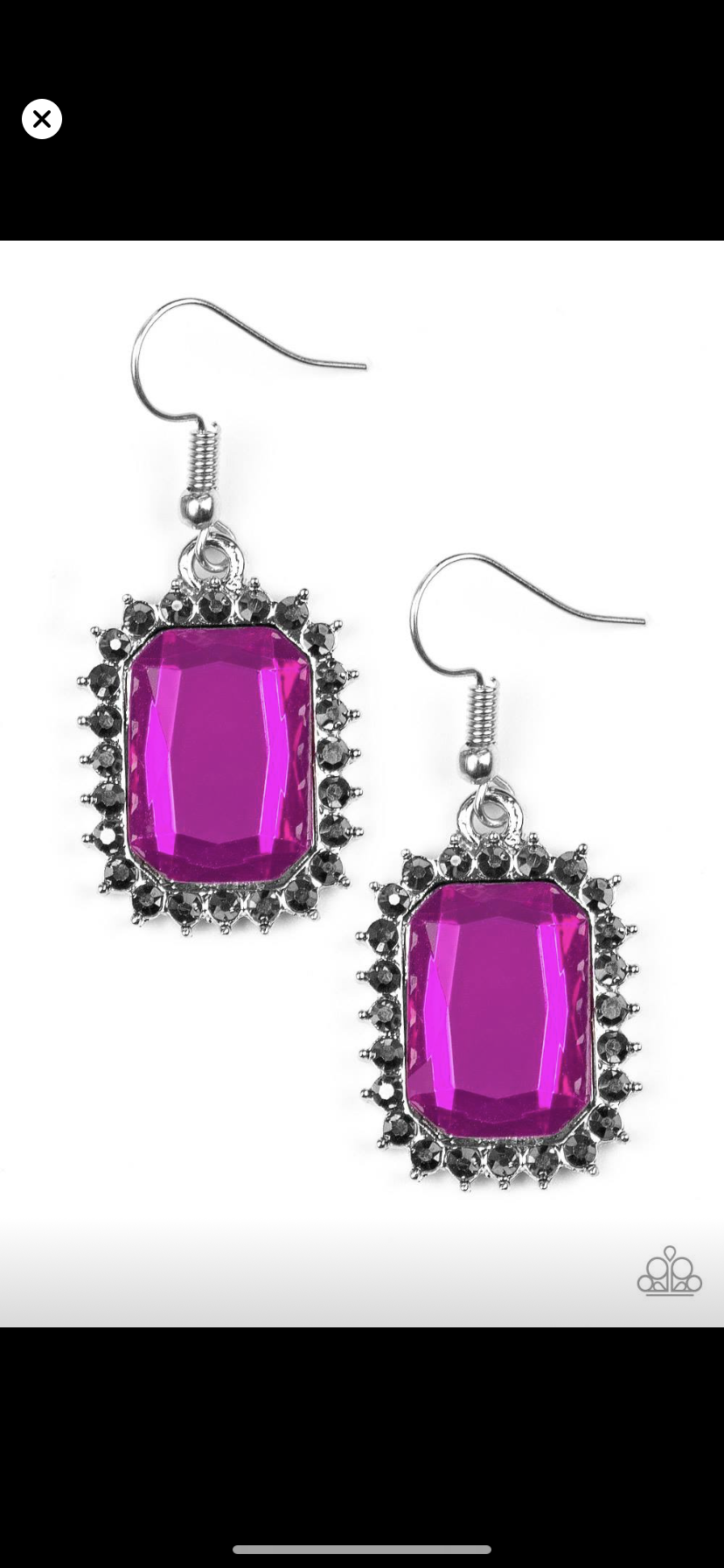 Earrings color fushia  pink