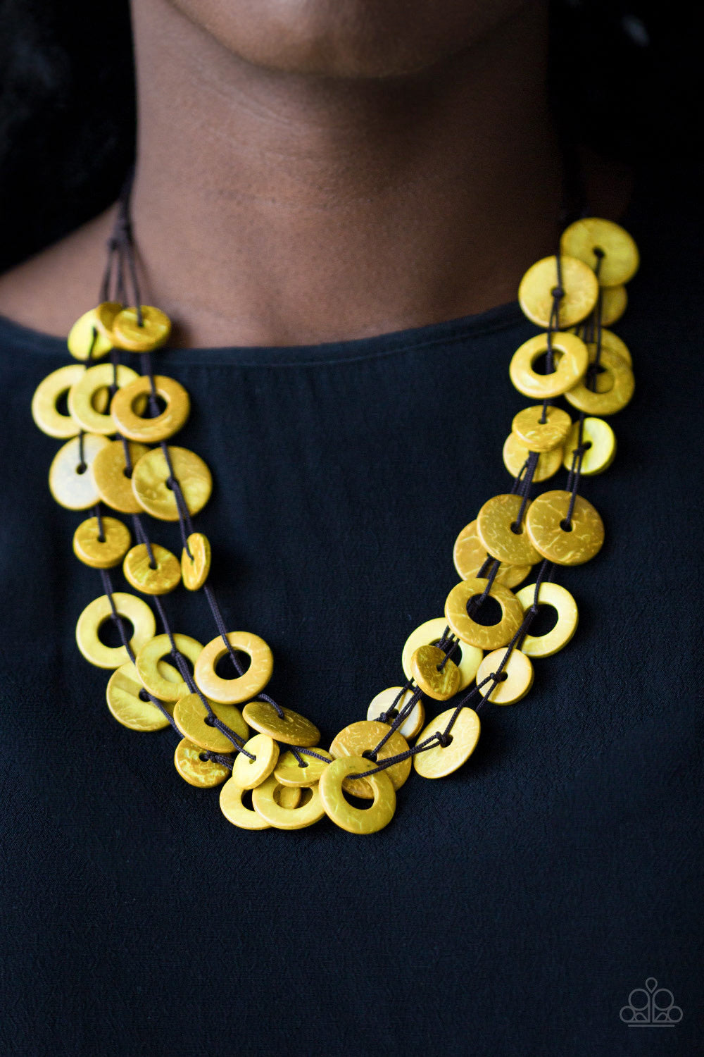 Wonderful walk walks yellow necklace