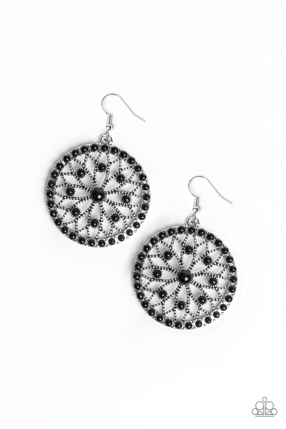 Merry Mandalas - Black earrings