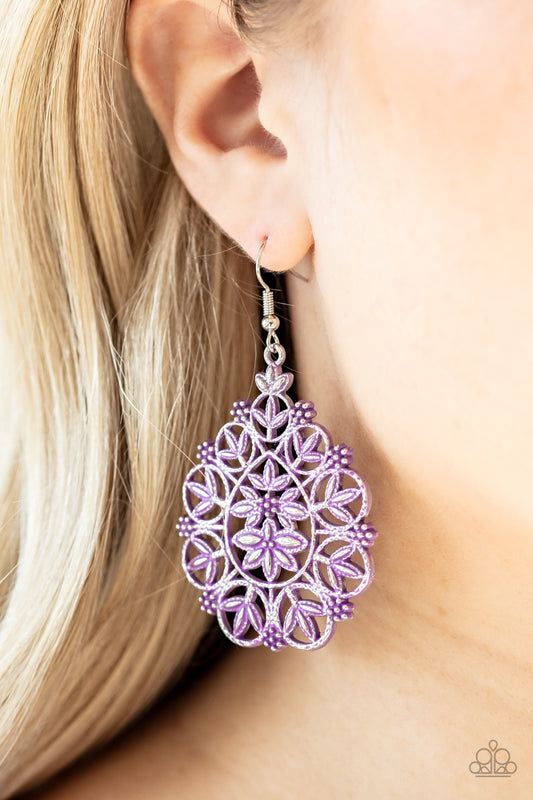 Floral Affair - Purple earrings