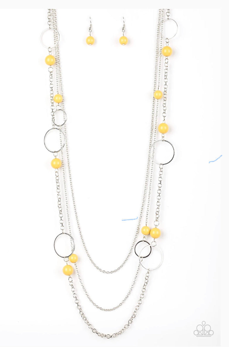 Beachside Babe yellow necklace