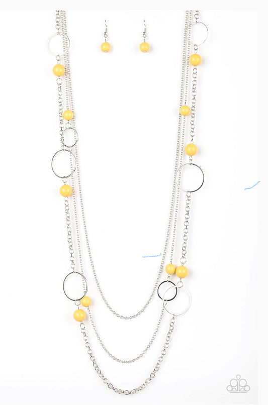 Beachside Babe yellow necklace