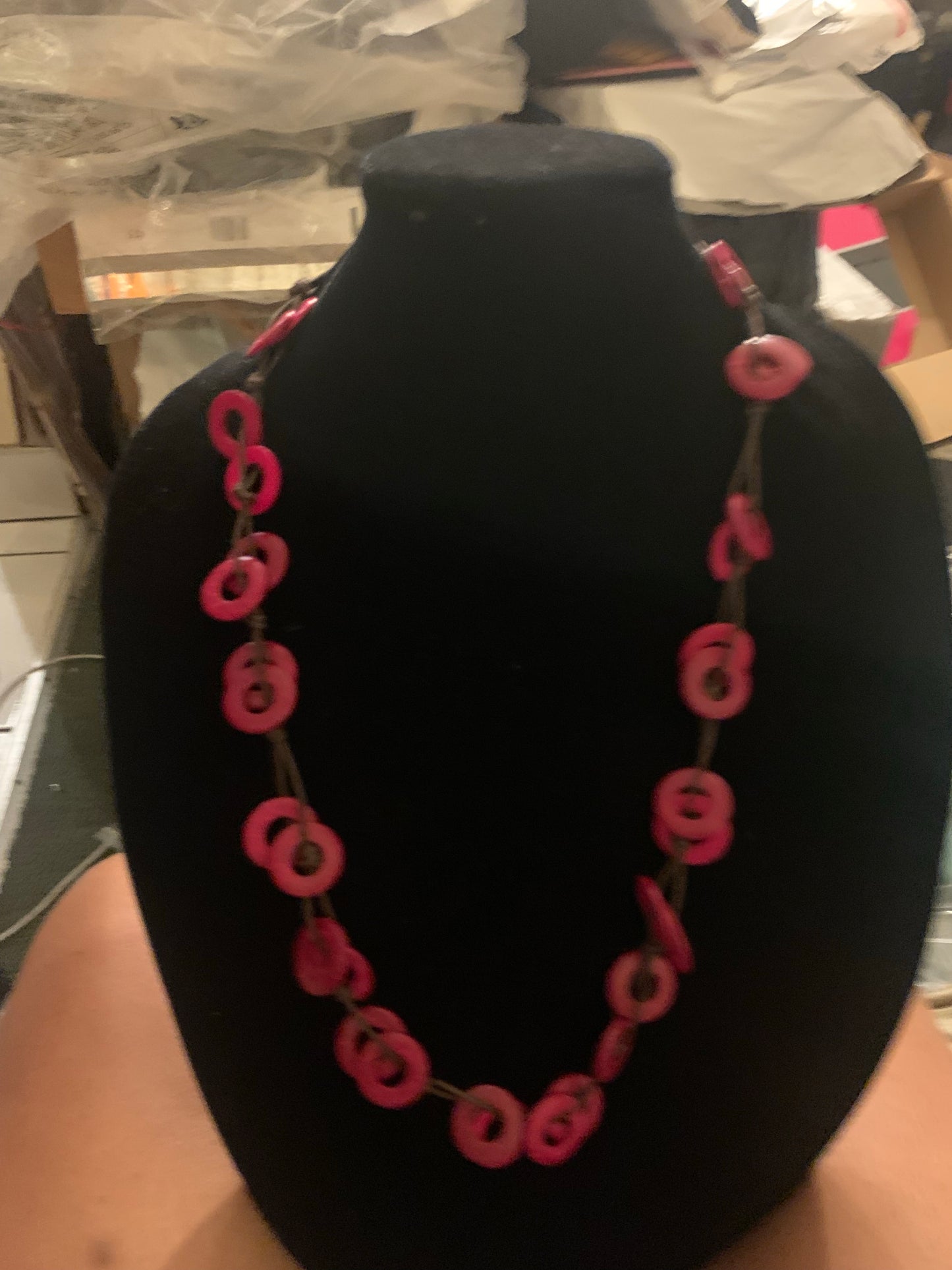 Waikiki winds pink necklace