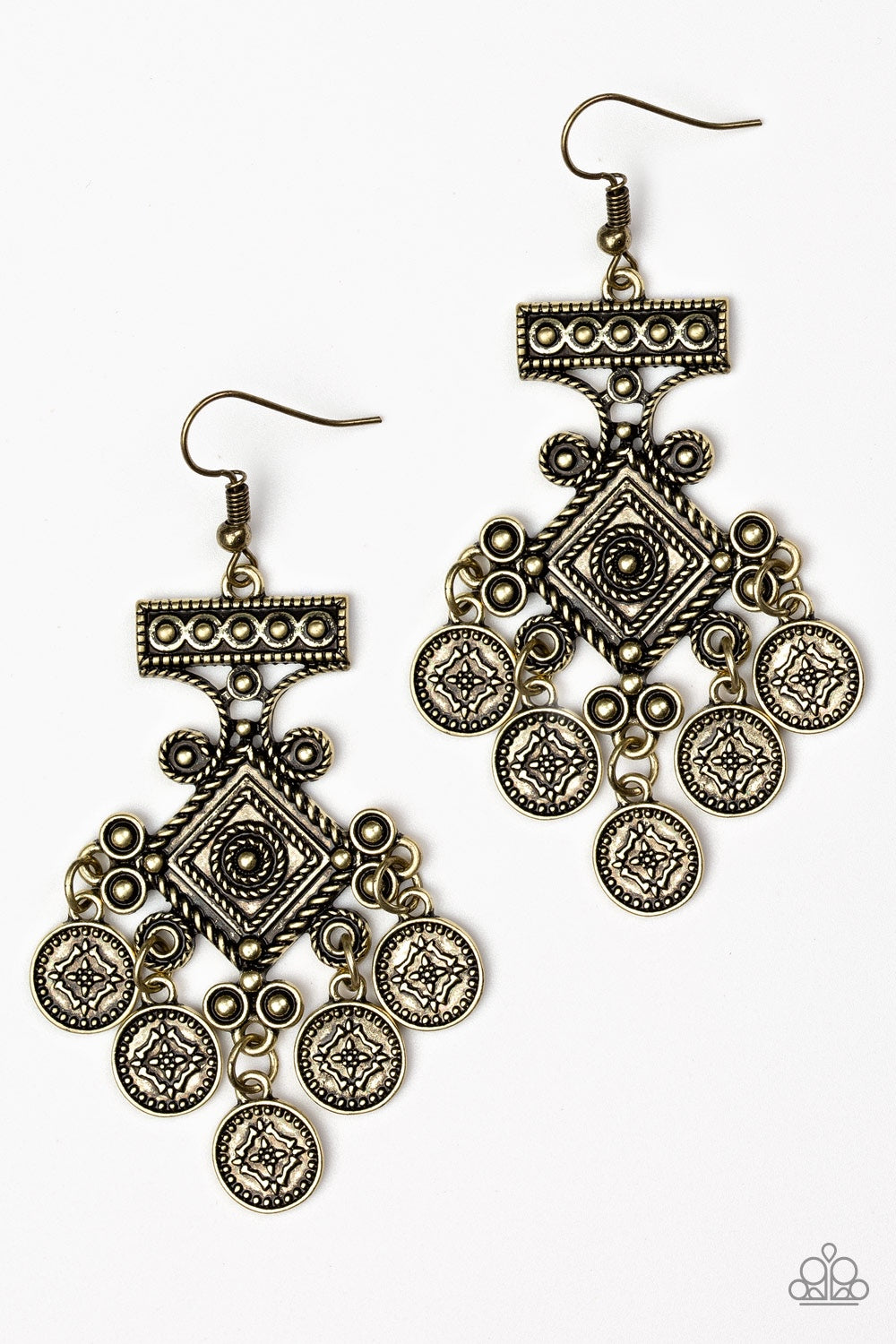 Unexplored Lands - Brass earrings