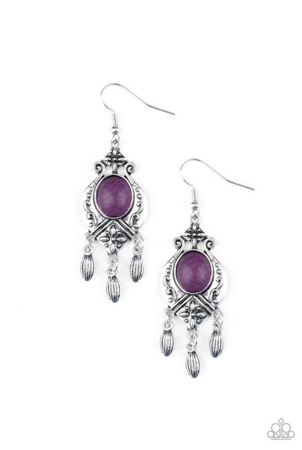 ENCHANTINGLY ENVIRONMENTALIST - PURPLE EARRINGS