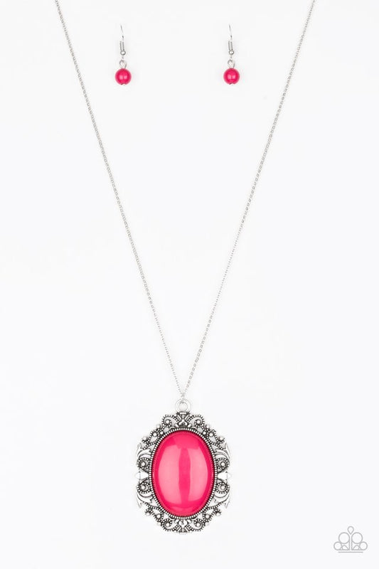 Vintage vanity pink necklace