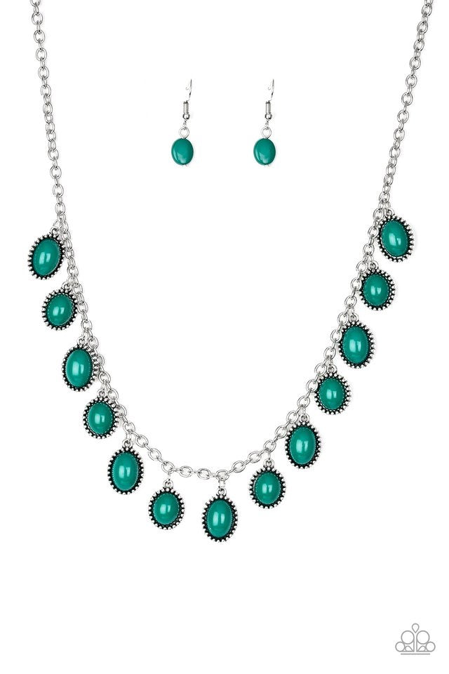 Necklace set color green