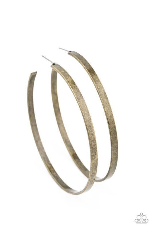 Earrings hoops color brass