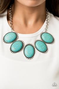 Prairie Goddess blue necklace