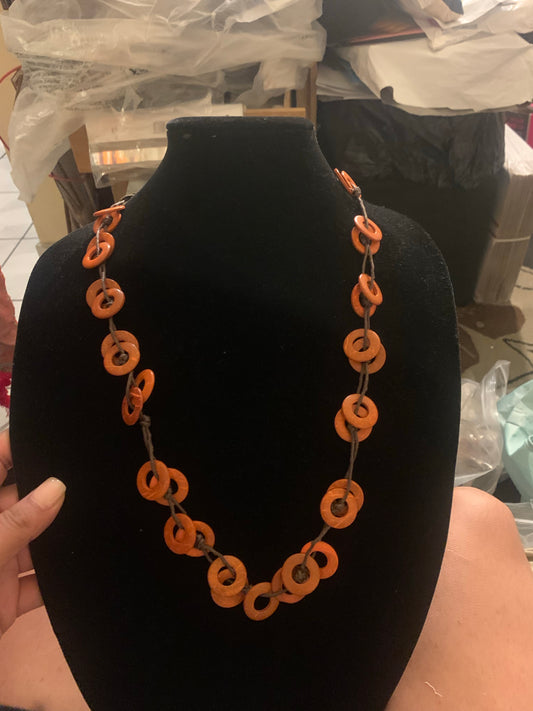 Waikiki winds orange necklace