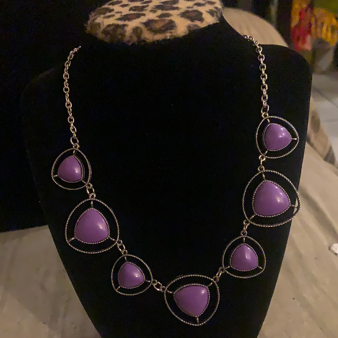 Make a Point purple necklace