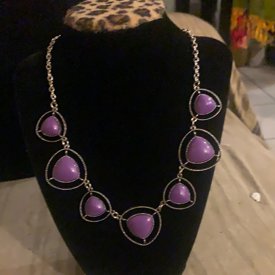 Make a Point purple necklace