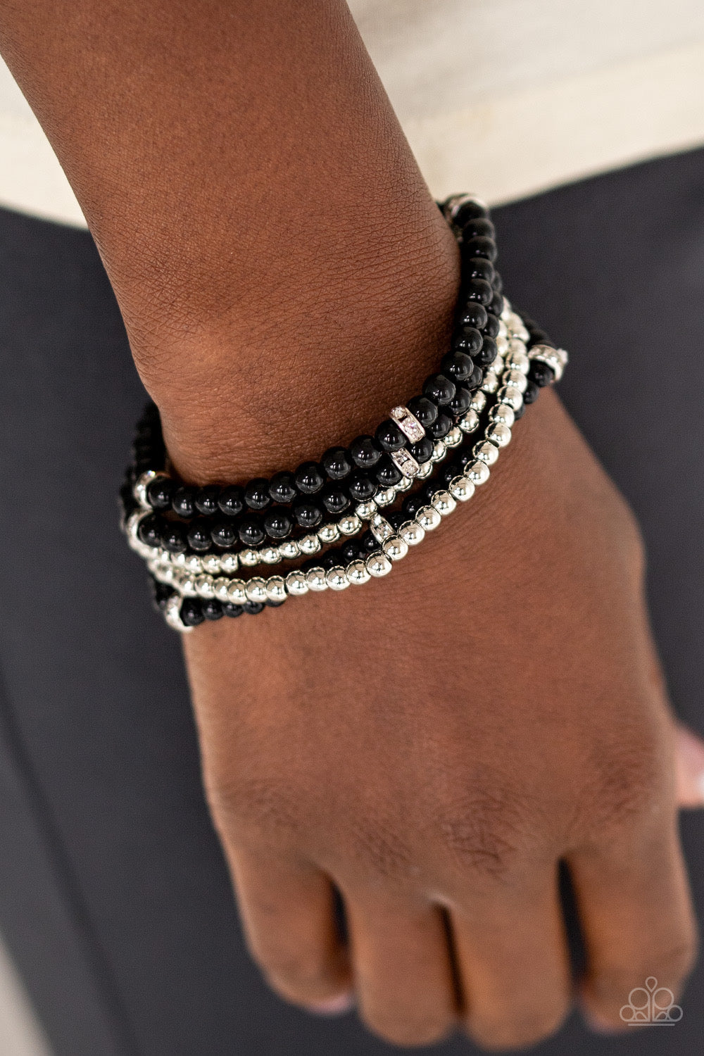 Fiercely Frosted - Black bracelet