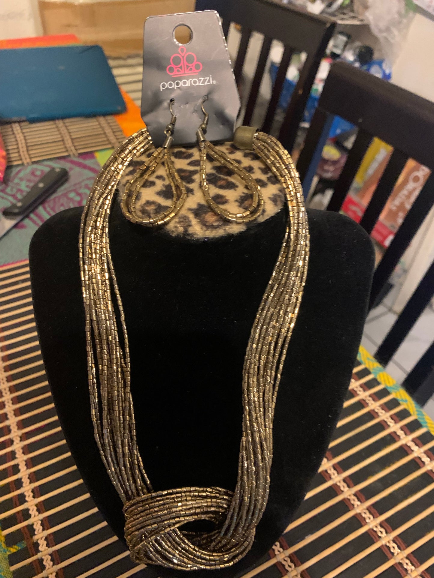 Knotted knockout Brass necklace