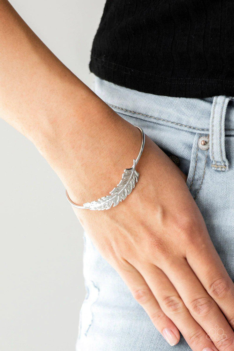 How Do You Like This FEATHER Silver Cuff Bracelet