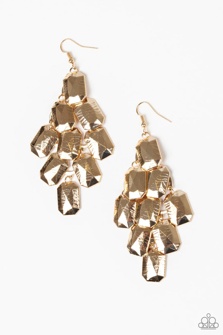 Contemporary Catwalk Gold earrings