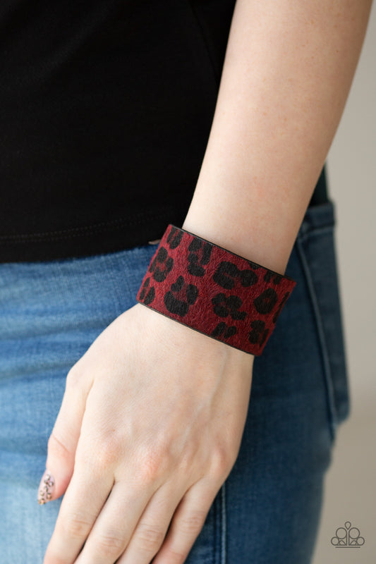 Cheetah Cabana - Red Bracelet