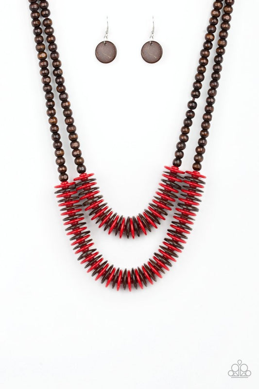 Dominican Disco red necklace