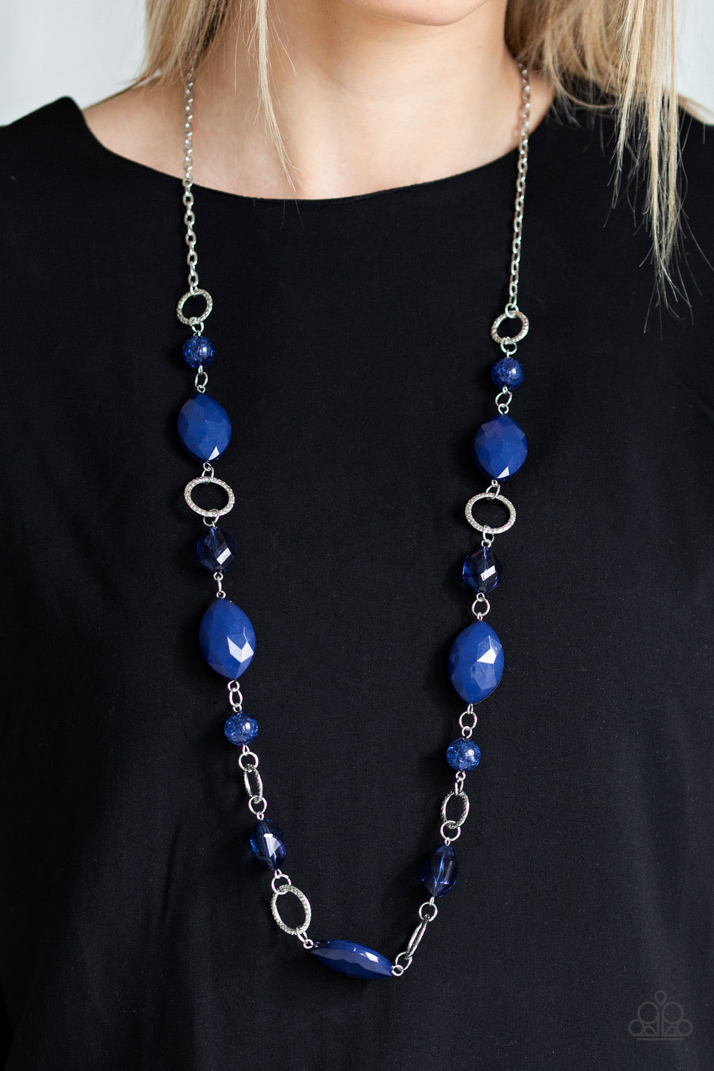 Shimmer Simmer - Blue necklace