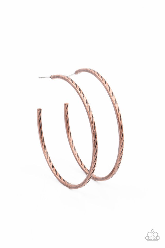 Earrings hoops color copper