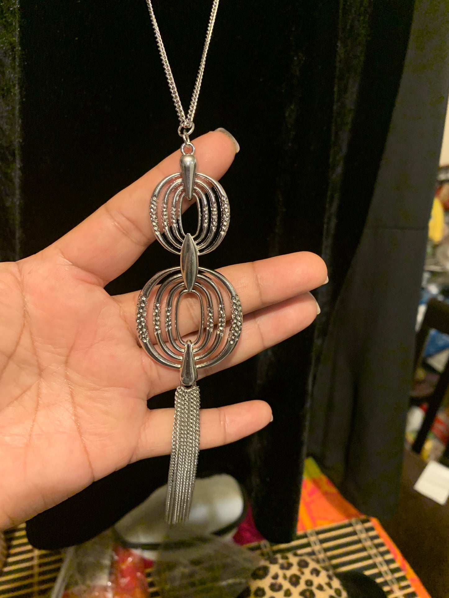 Timelessly Tasseled Silver Necklace