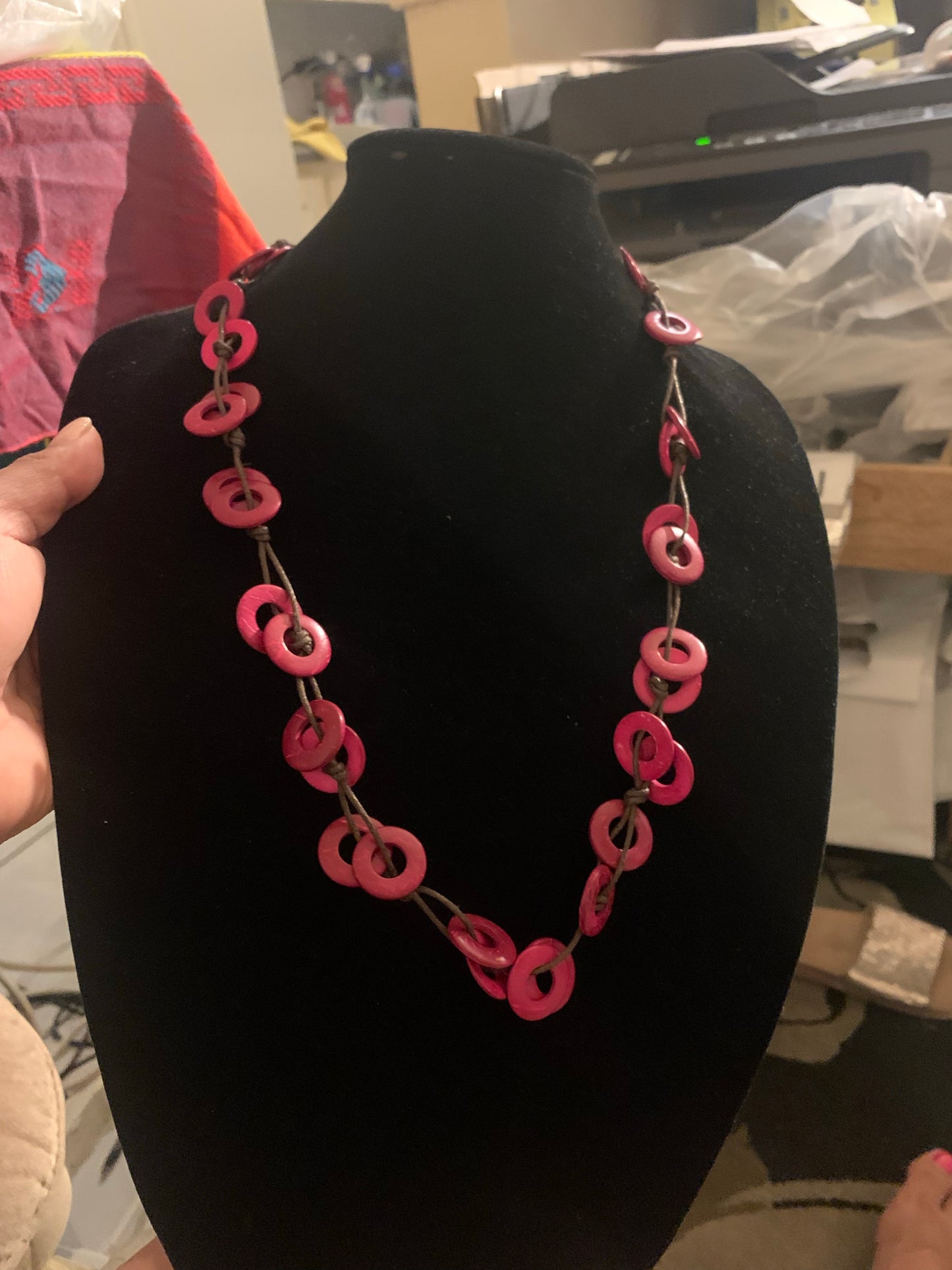 Waikiki winds pink necklace