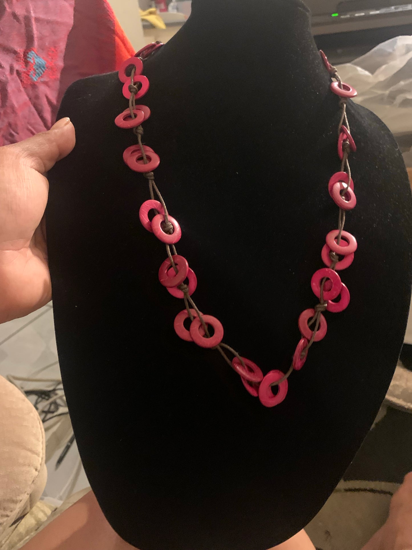 Waikiki winds pink necklace