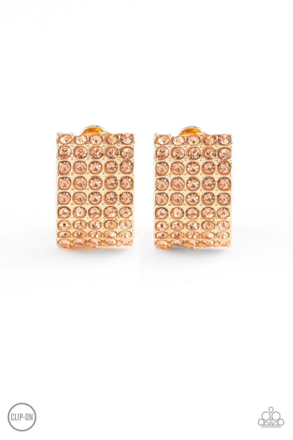 Hollywood Hotshot - Gold clip on earrings