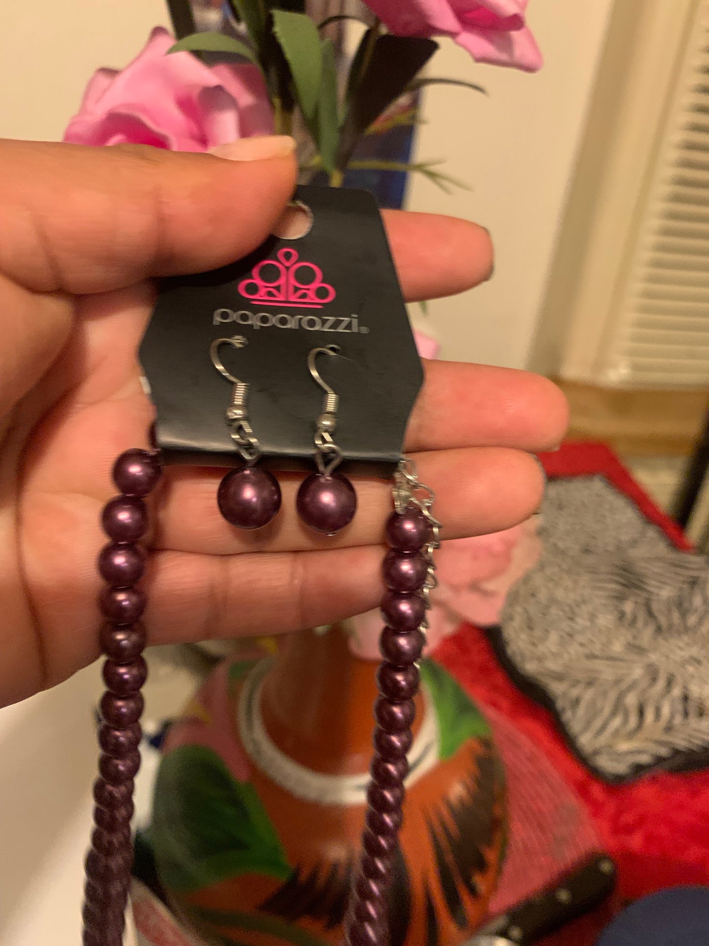 Necklace color purple