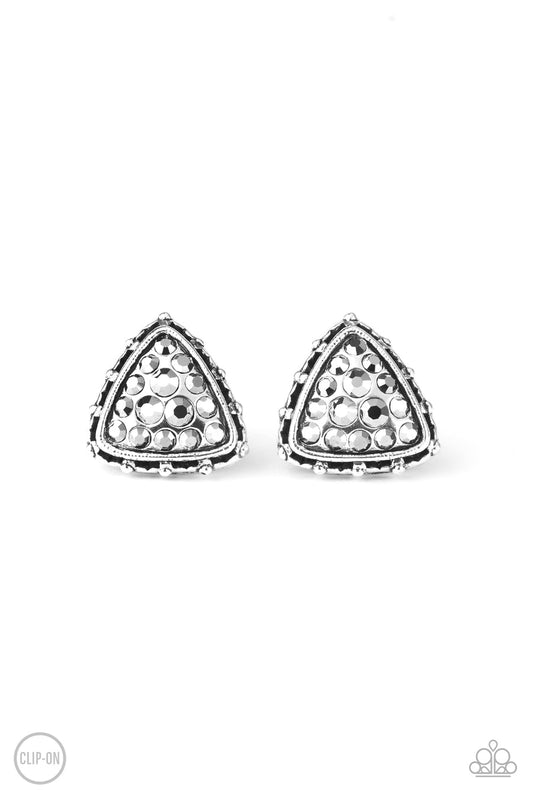 REBEL RAPTURE" SILVER CLIP ON EARRINGS