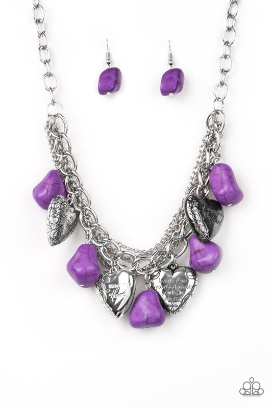 Change of heart purple necklace