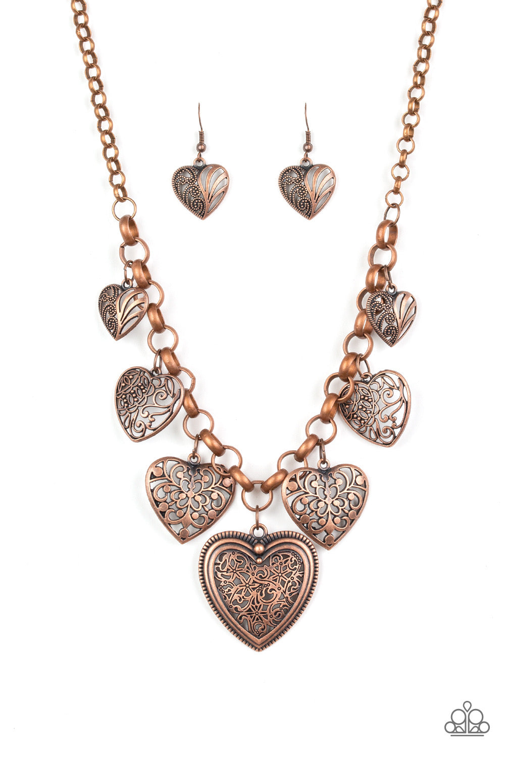 Love Lockets copper necklace