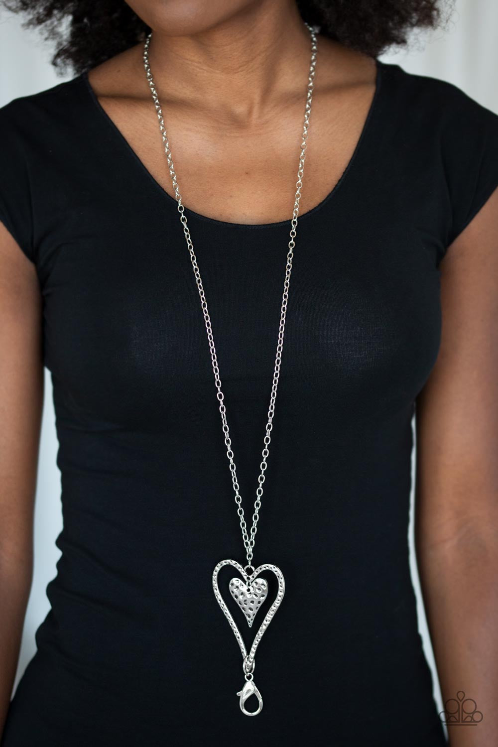 Hardened hearts silver necklace