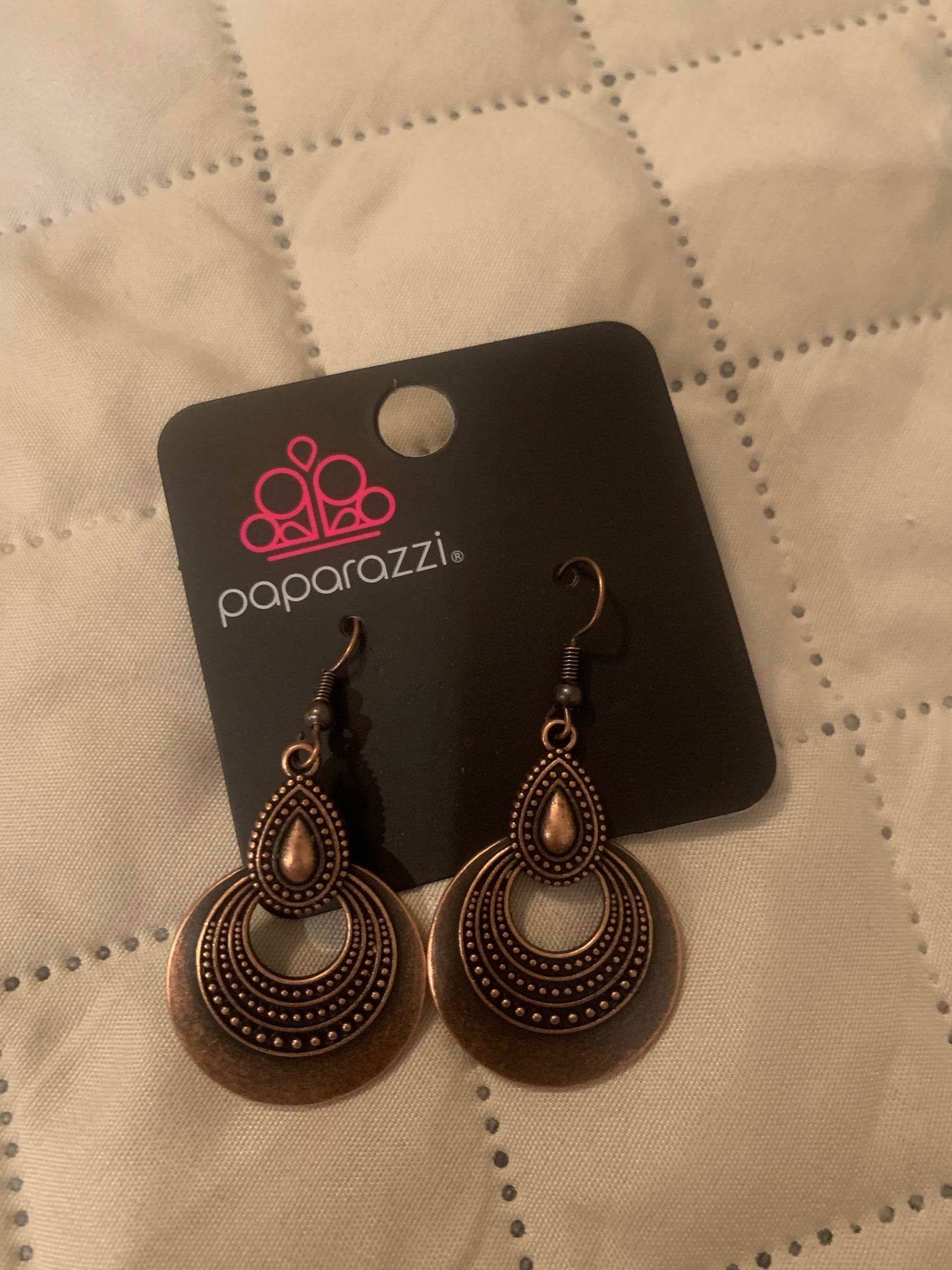 Mojave Mesquite copper Earring